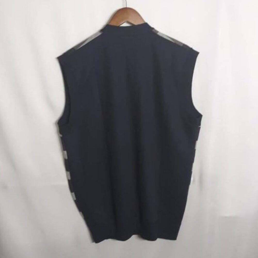 Decode Blue & Gray Patchwork Knit Sweater Vest Sz… - image 2